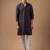 Blue color rayon fabric designer embroidered ethnic kurta payjama for men's traditional looks