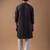 Blue color rayon fabric designer embroidered ethnic kurta payjama for men's traditional looks