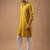 Yellow color rayon fabric designer embroidered ethnic kurta payjama for men's traditional looks