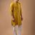 Yellow color rayon fabric designer embroidered ethnic kurta payjama for men's traditional looks