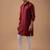 Maroon color rayon fabric designer embroidered ethnic kurta payjama for men's traditional looks