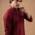 Maroon color rayon fabric designer embroidered ethnic kurta payjama for men's traditional looks