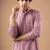 Mauve pink color rayon fabric designer embroidered ethnic kurta payjama for men's traditional looks