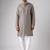 Grey color rayon fabric designer embroidered ethnic kurta payjama for men's traditional looks