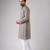 Grey color rayon fabric designer embroidered ethnic kurta payjama for men's traditional looks