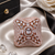 Rose gold crystal cz adjustable ring