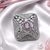Rhodium blush cz adjustable ring