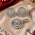Rhodium floral cz pendant set