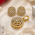 Gold floral cz pendant set