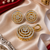 Gold floral cz pendant set