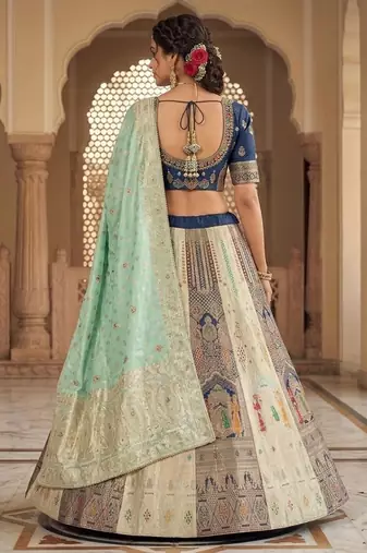multicolor embroidered lehenga choili 