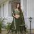 MEHENDI SILK CORDING EMBROIDERY LEHENGA CHOLI WITH DUPATTA