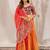 Red Color Embroidery and Miror Work Georgette Navratri Lehenga Choli