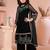 Black embroidered net anarkali kids salwar suits
