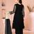 Black embroidered net anarkali kids salwar suits