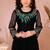 Black embroidered net anarkali kids salwar suits