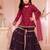 Pink embroidered cottonsilk straight  kids salwar suits