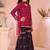 Pink embroidered cottonsilk straight  kids salwar suits