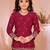 Pink embroidered cottonsilk straight  kids salwar suits