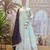 white color embroidery work silk blend salwar suit