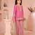 Pink embroidered cottonsilk straight  kids salwar suits