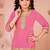 Pink embroidered cottonsilk straight  kids salwar suits