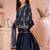 Navyblue embroidered artsilk straight  kids salwar suits
