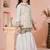 Offwhite embroidered cottonsilk angrakha style kids salwar suits