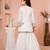 Offwhite embroidered cottonsilk angrakha style kids salwar suits