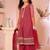 Pink embroidered shimmer a line kids salwar suits