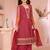 Pink embroidered shimmer a line kids salwar suits