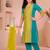 Yellow embroidered cottonsilk straight  kids salwar suits
