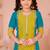 Yellow embroidered cottonsilk straight  kids salwar suits