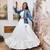 White Embroidery and Mirror work And Aari mirror work Cotton Navratri Lahenga Choli Set 