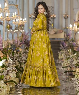 Digital print heavy chinon shrug sharara suit 4