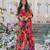 Digital print heavy chinon shrug sharara suit