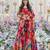 Digital print heavy chinon shrug sharara suit