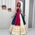 Rani Pink Bandhej Print Gamathi and Mirror Work Silk Blend Navratri Lahenga Choli