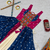 Rani Pink Bandhej Print Gamathi and Mirror Work Silk Blend Navratri Lahenga Choli