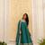 teal color embroidered and mirror work silk blend salwar suit 