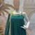 teal color embroidered and mirror work silk blend salwar suit 