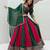 Dark Green Color Real Hand Work Cotton Navratri Lahenga Choli Set