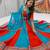  Teal Hand Work Cotton Navratri Lahenga Choli Set