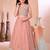 Pink embroidered cotton silk a line lehenga choli dupatta