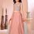 Pink embroidered cotton silk a line lehenga choli dupatta