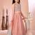 Pink embroidered cotton silk a line lehenga choli dupatta