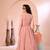 Pink embroidered cotton silk a line lehenga choli dupatta