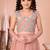 Pink embroidered cotton silk a line lehenga choli dupatta