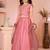 Pink embroidered cotton silk a line lehenga choli dupatta