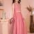 Pink embroidered cotton silk a line lehenga choli dupatta